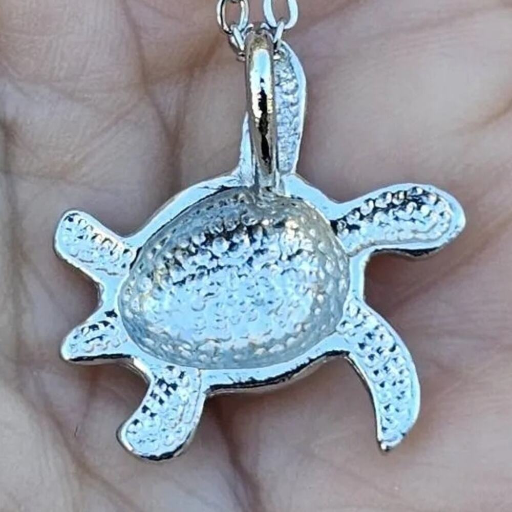 Sea Turtle Earring and Necklace Set - Picture 3 of 7